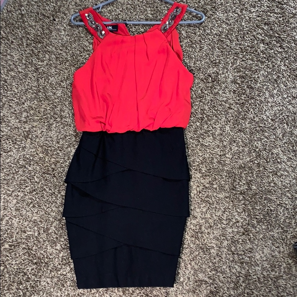 RED COCKTAIL DRESS!! WORN ONCE FOR 2 HOURS!!
